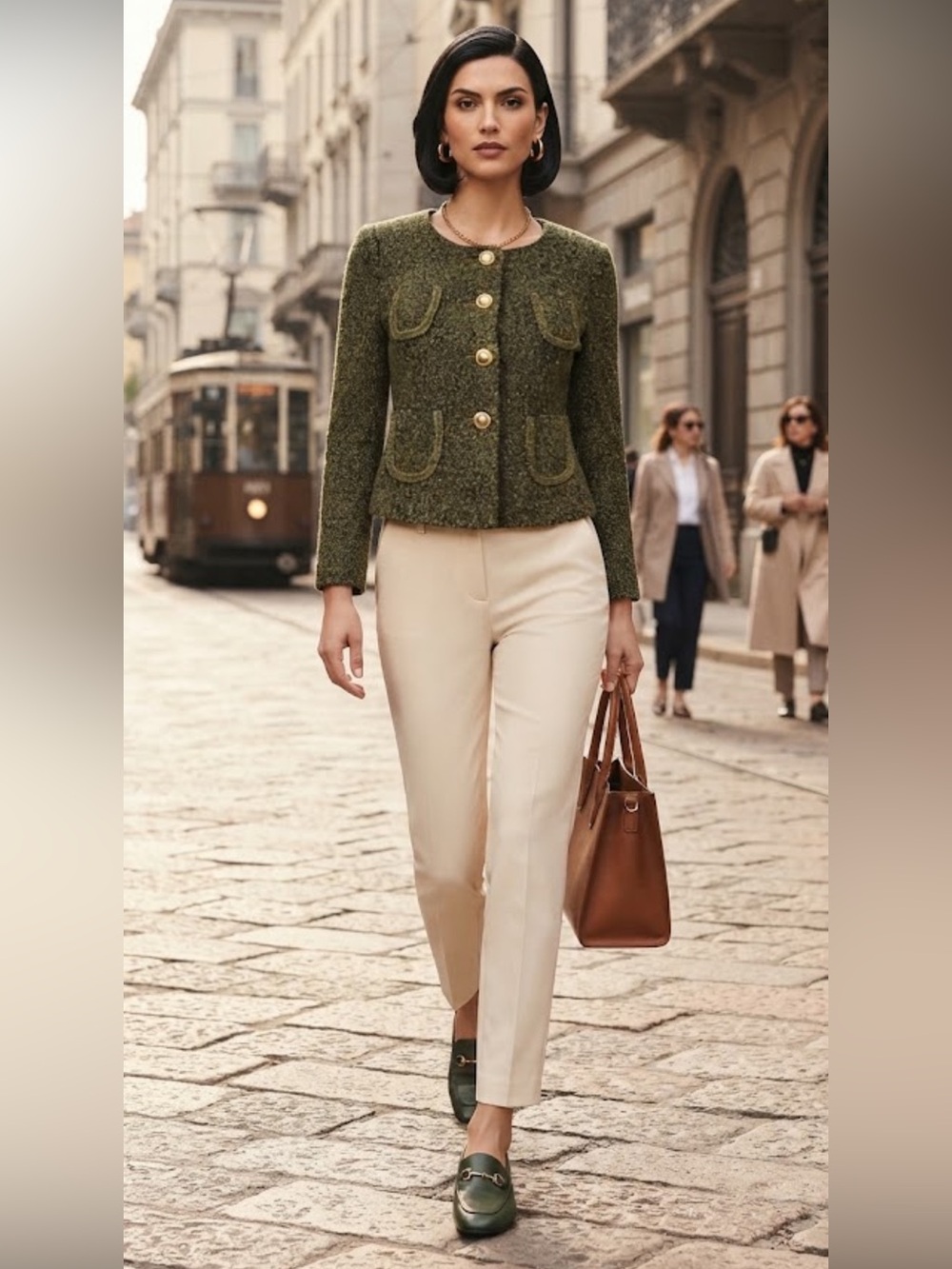 NWOT Ann Taylor Loft green tweed woven blazer - Picture 10 of 10